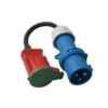 Adaptorkabel 230 volt CEE stik (han) til F8 stik (hun) - 0,33 meter