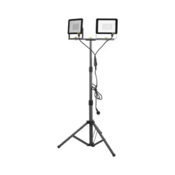 Arbejdslampe 230 volt 2 x 50 watt teleskopstander