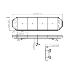 ATLAS LED Lygtebro 115 cm - 75 watt - 12/24 volt - Natsænkning