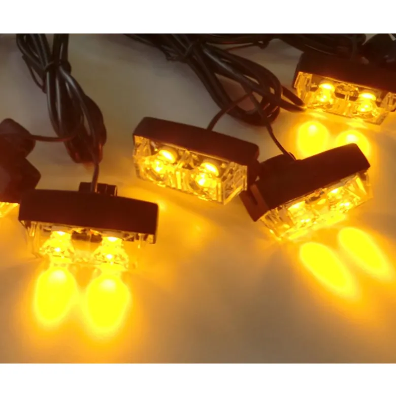 Blitzlys orange med 8 lamper + fjernbetjening