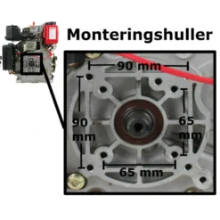 Dieselmotor 10 hk - Ø25 mm aksel