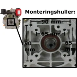 Dieselmotor - 7 hk - Ø25 mm aksel
