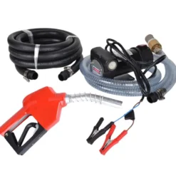 Dieselpumpe - 12 volt - med slange + håndtag