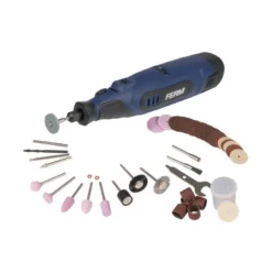 FERM Minisliber med 12 volt batteri