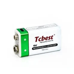 Genopladelige 9V batterier 6LR61 - m. USB-C