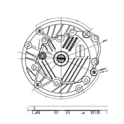 7,5 hk loncin motor med lodret aksel 22,22 x 80 mm