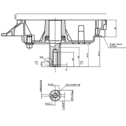 7,5 hk loncin motor med lodret aksel 22,22 x 80 mm