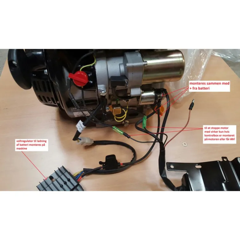 9 hk Loncin motor m/elstart + 25 mm aksel