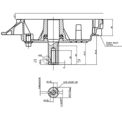 7,5 hk motor med Ø22,22 x 50 mm lodret aksel