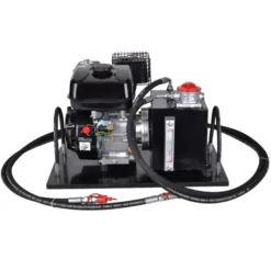 Hydraulikstation med 6,5 hk benzinmotor og tank