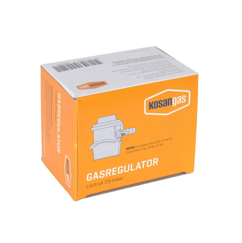 Kosan regulator til gas - lavtryk - med studs