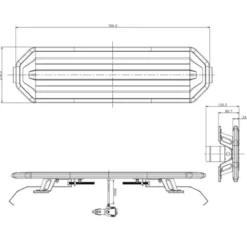 LED Lygtebro - 77 cm - gennemsigtigt cover