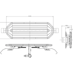 LED Lygtebro - 61 cm - gennemsigtigt cover