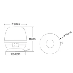 LED rotorblink med batteri og fjernbetjening