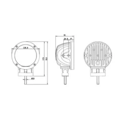 Projektør/kørelys CREE LED 45 watt - wide