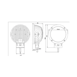 Projektør/kørelys LED 60 watt - wide