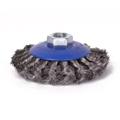 Snoet metalbørste - 100 mm - til vinkelsliber