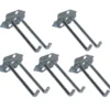 5 stk. Kroge - dobbelt - 100 mm - til hulplade (10 x 10 mm) + værkstedsvogne