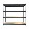 Stålreol med 4 MDF hylder - 200 x 220 x 70 cm
