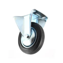 Transporthjul ø100 mm i hård gummi - fast fod