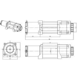 Trækspil 12 volt - 2495 kg - trådløs fjernbetjening