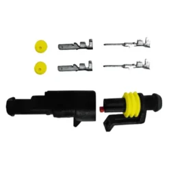 Vandtæt stik - 12-24 volt - 1-polet